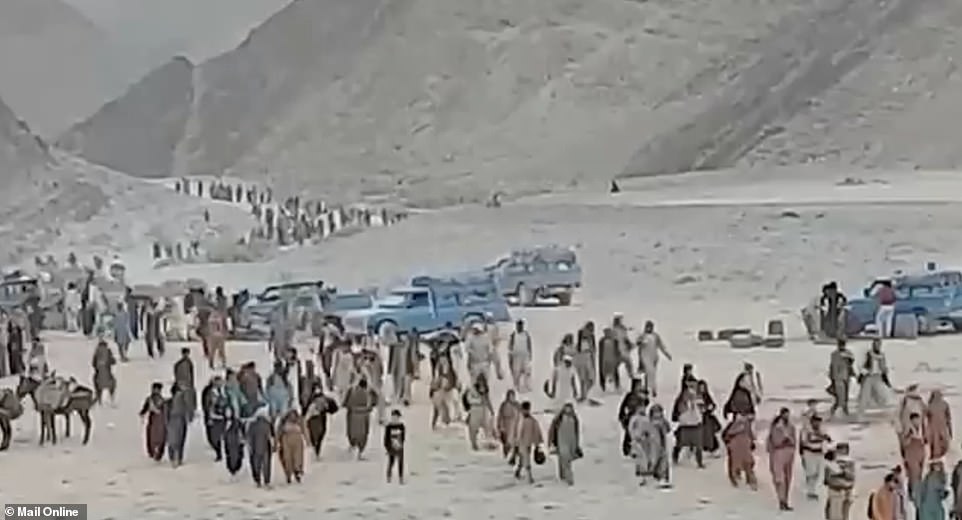 In the footage, with the human caravan stretching back as far as the eye can see, few words are spoken